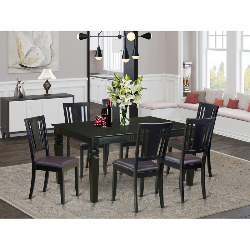 7  Pc  dinette  set  -Kitchen  Table  and  6  Dining  Chairs