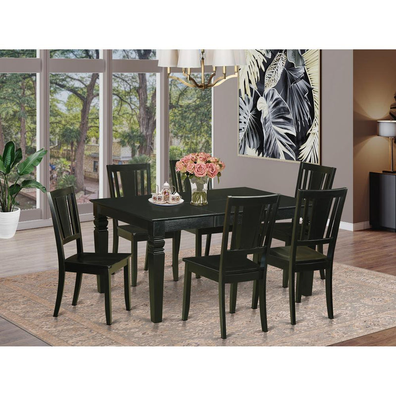 7  PC  Dining  room  set  for  6-Dinette  Table  and  6  Kitchen  Dining  Chairs