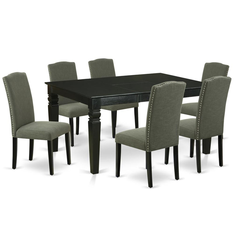 Dining Room Set Black, WEEN7-BLK-20