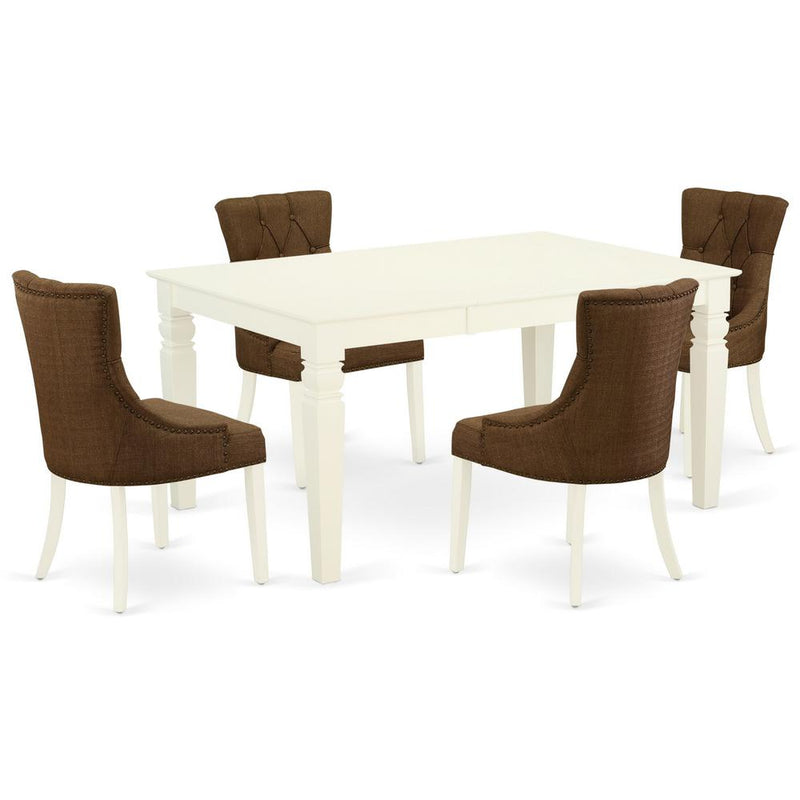 Dining Room Set Linen White, WEFR5-WHI-18