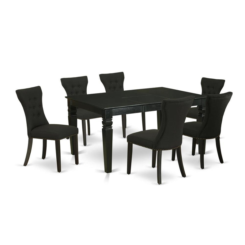 Dining Room Set Black, WEGA7-BLK-24