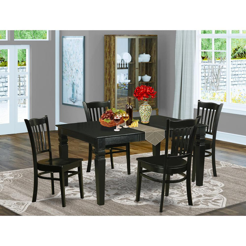 5  PC  small  Kitchen  Table  set  for  4-Kitchen  dinette  Table  and  4  Dining  Chairs