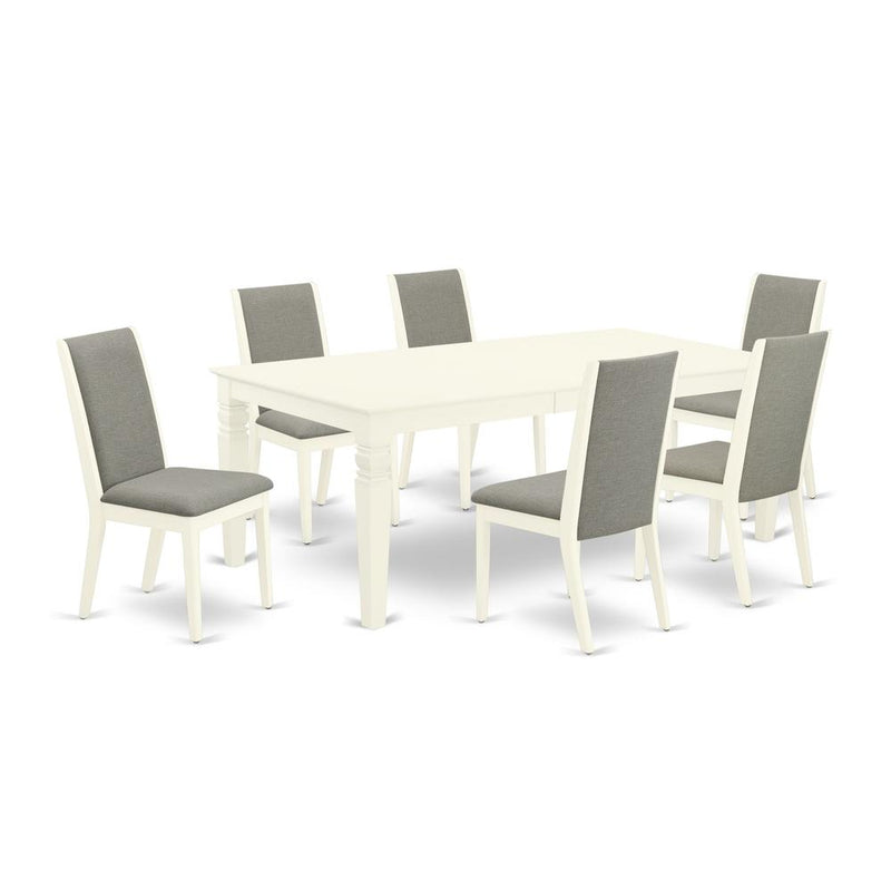 Dining Room Set Linen White, WELA7-WHI-06