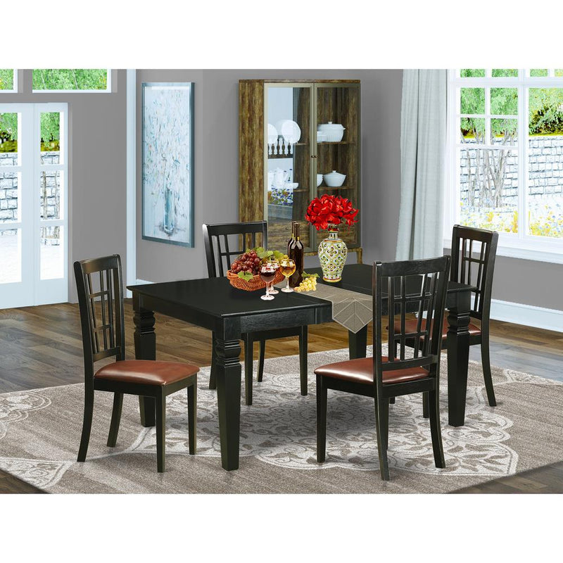 5  PC  dinette  Table  set  for  4-Table  and  4  Dining  Chairs