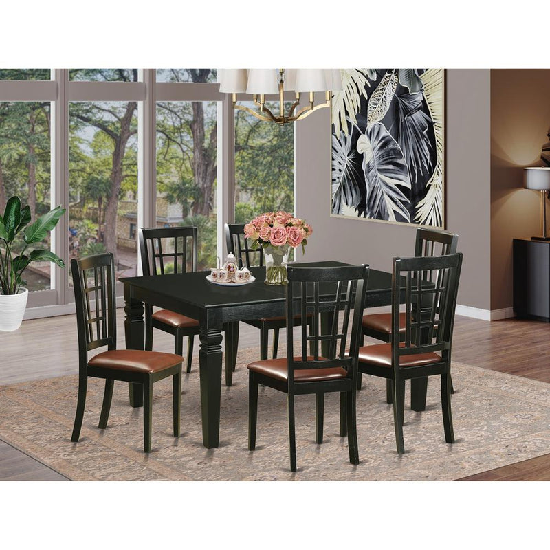 7  Pcs  Dining  room  sets  -Small  Kitchen  Table  and  6  Kitchen  Chairs