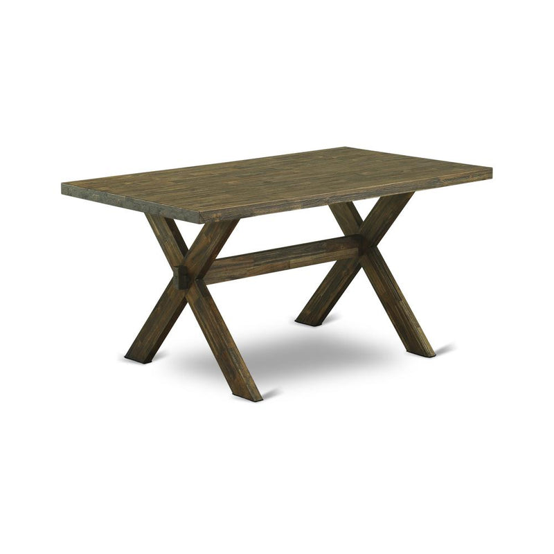 East West Furniture X-Style Kitchen Dining Rectangle Wooden Table Top with Stylish Legs, 36x60 Inch, XT776