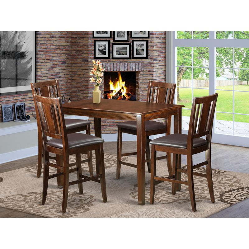 5  PC  counter  height  Dining  room  set-pub  Table  and  4  Kitchen  bar  stool