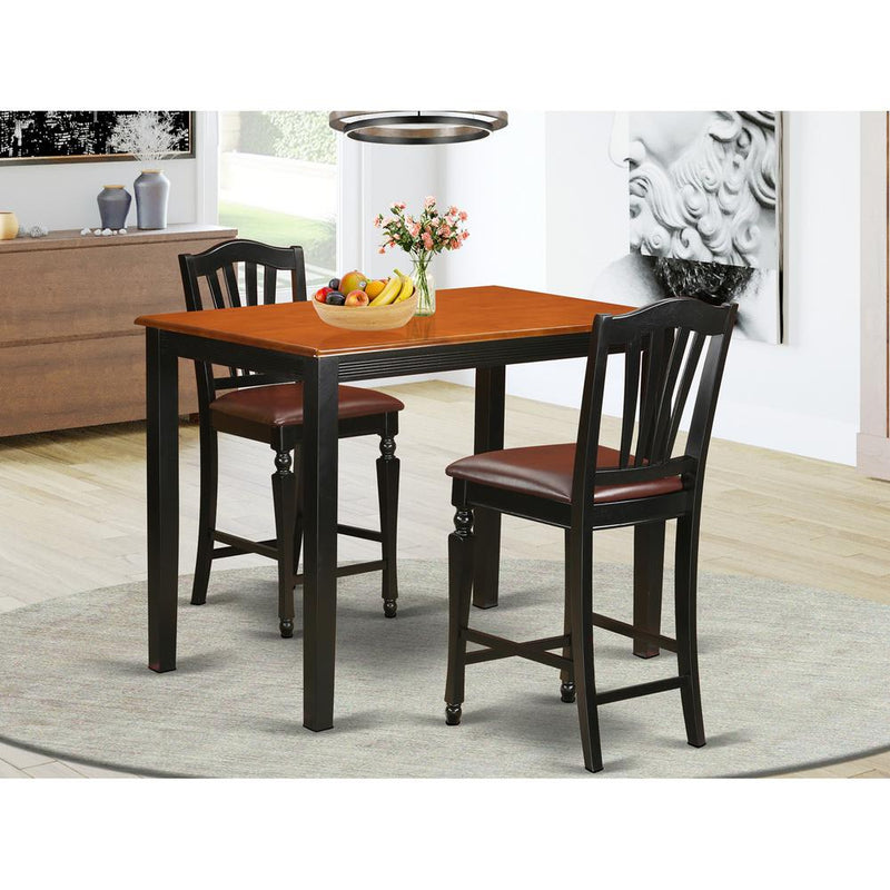 3  Pc  pub  Table  set  -  Dining  Table  and  2  counter  height  stool.