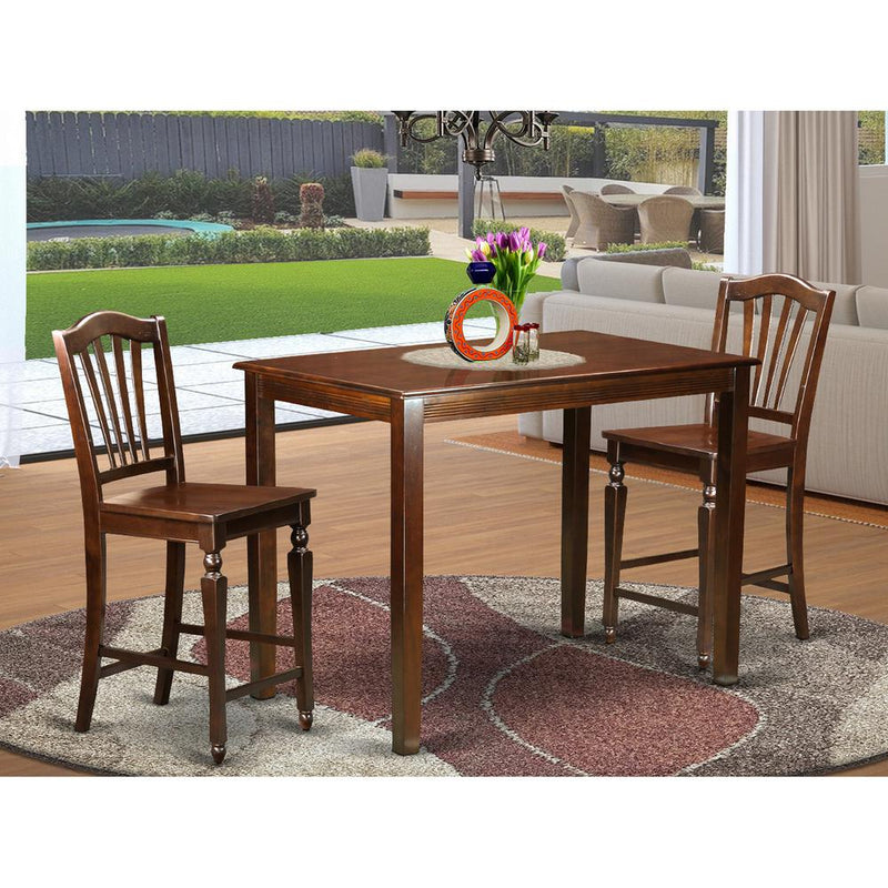 3  Pc  counter  height  Dining  room  set  -  counter  height  Table  and  2  bar  stools.