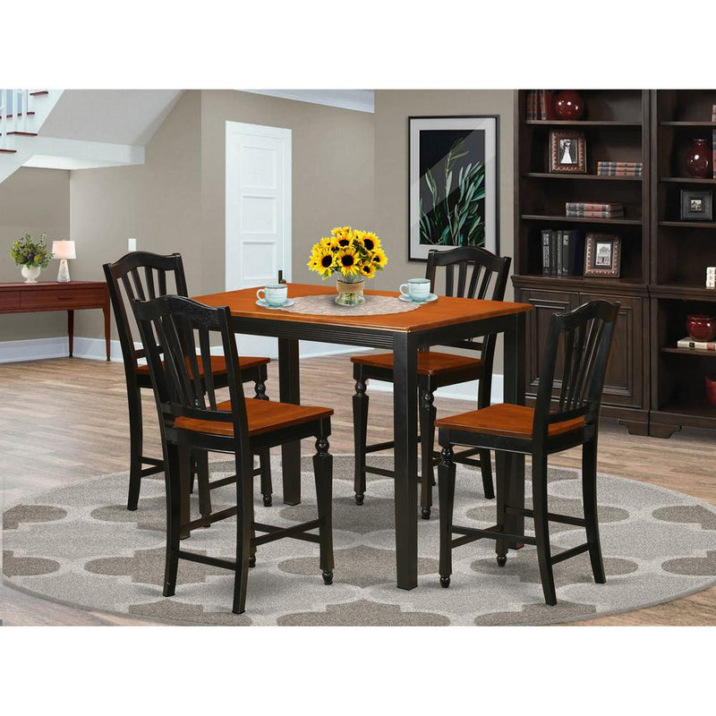 5  Pc  Dining  counter  height  set  -  counter  height  Table  and  4  Kitchen  Chairs.