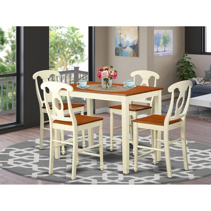 5  Pc  counter  height  Dining  room  set-pub  Table  and  4  Kitchen  bar  stool