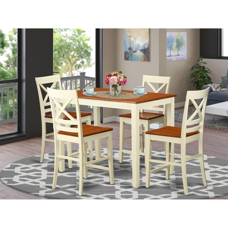 5  Pc  counter  height  Table  and  chair  set  -  high  Table  and  4  Kitchen  Chairs.