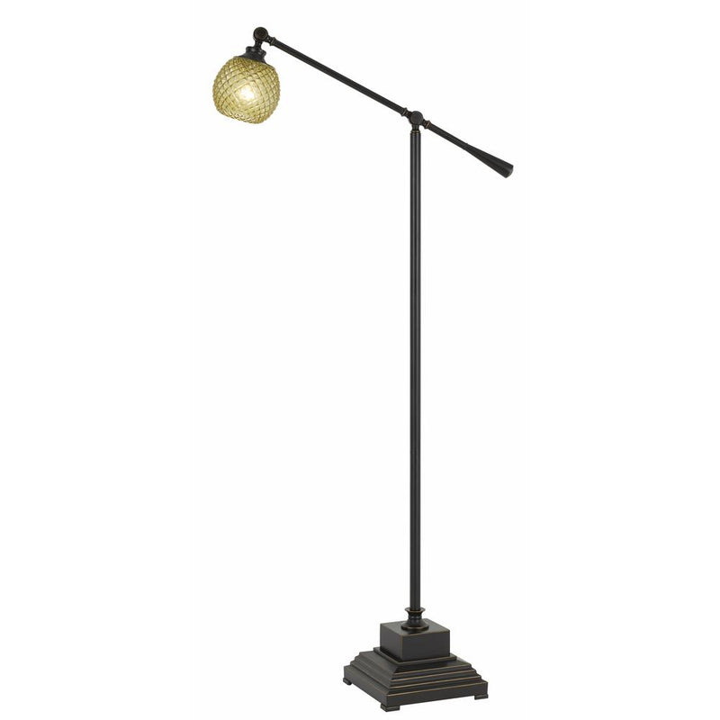 60W Brandon Metal Floor Lamp With Glass Shade