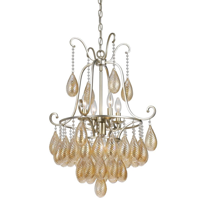 60W X 5 Marion Glass Chandelier