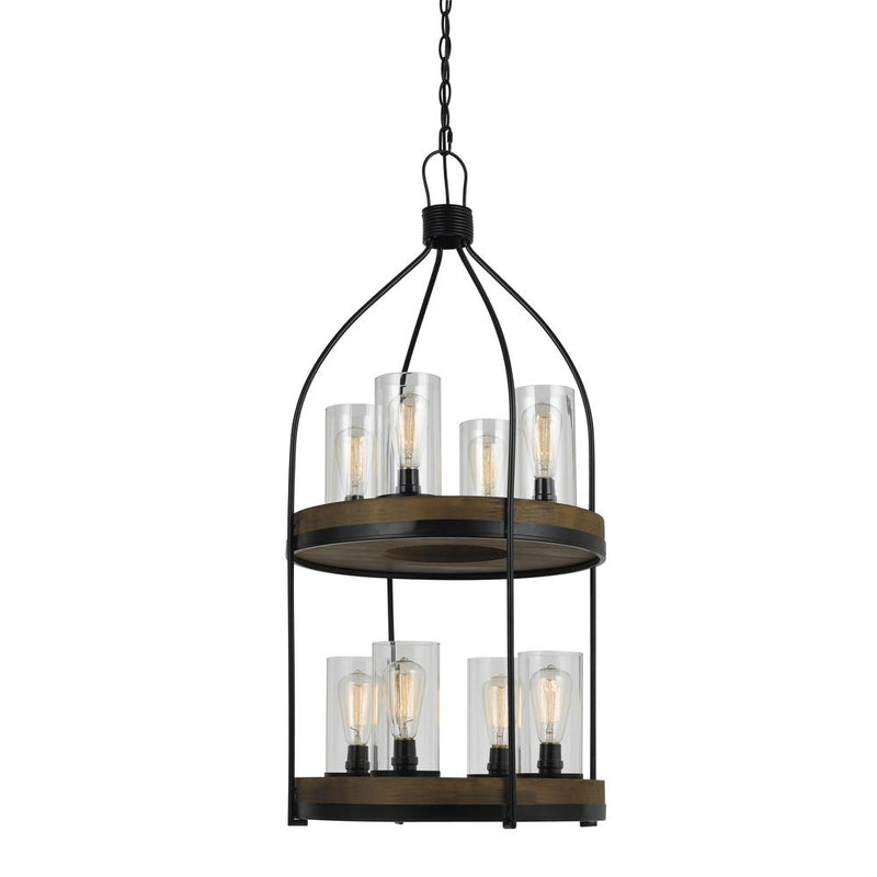 60W X 8 Chardon Metal/Wood Fixture(Edison Bulbs Not Included)