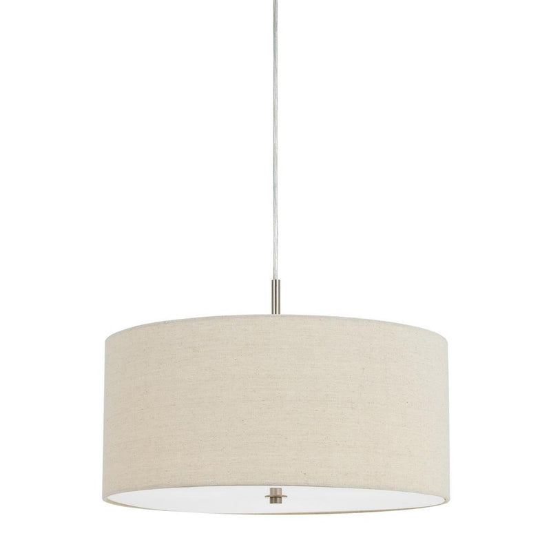 60W X 3 Addison Linen Drum Pendant