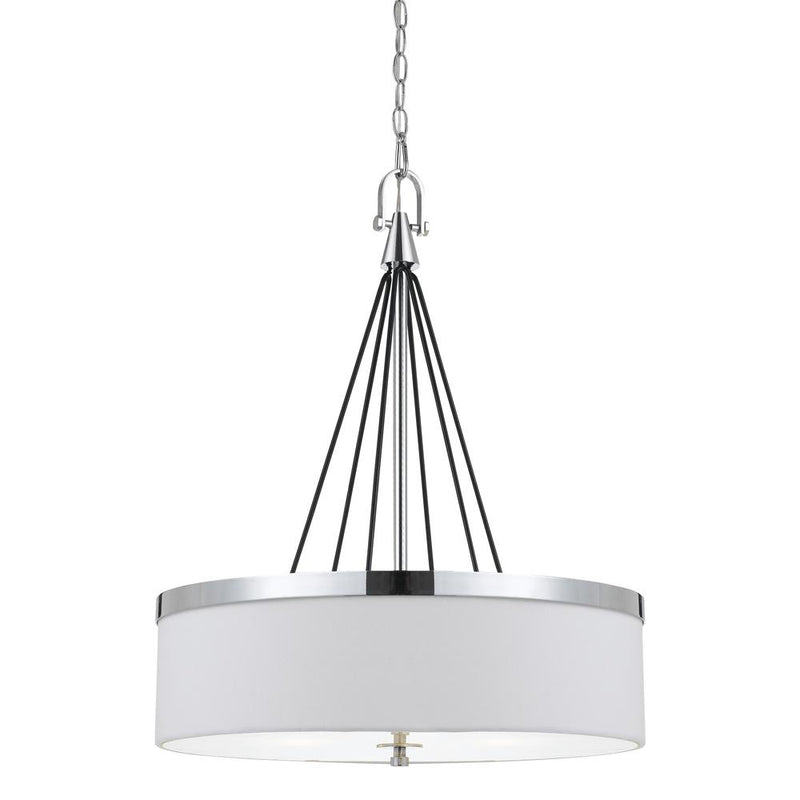 60W X 3 Rimini Pendant Fixture With Hardback Fabric Shade