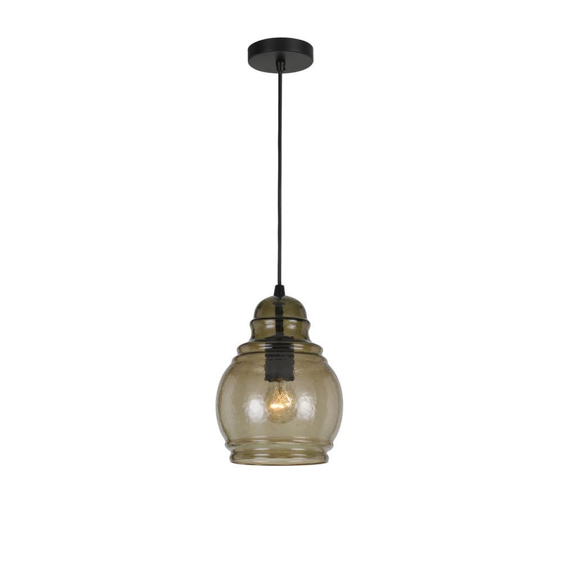 60W Teramo Rippled Glass Pendant (Edison Bulb Not Included)