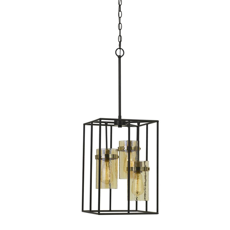 60W X 3 Cremona Glass Pendant Fixture (Edison Bulbs Not Included)