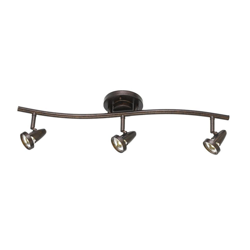 20W Intergrated LED serpentine rail fixture. 1660 lumen, 3300K. Fixture comes with a pair of 4  and 8  extension poles