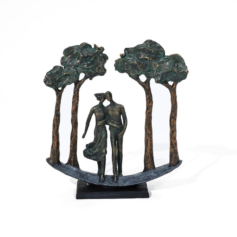 Resin Couple Love Walk in the Park Tabletop Decor