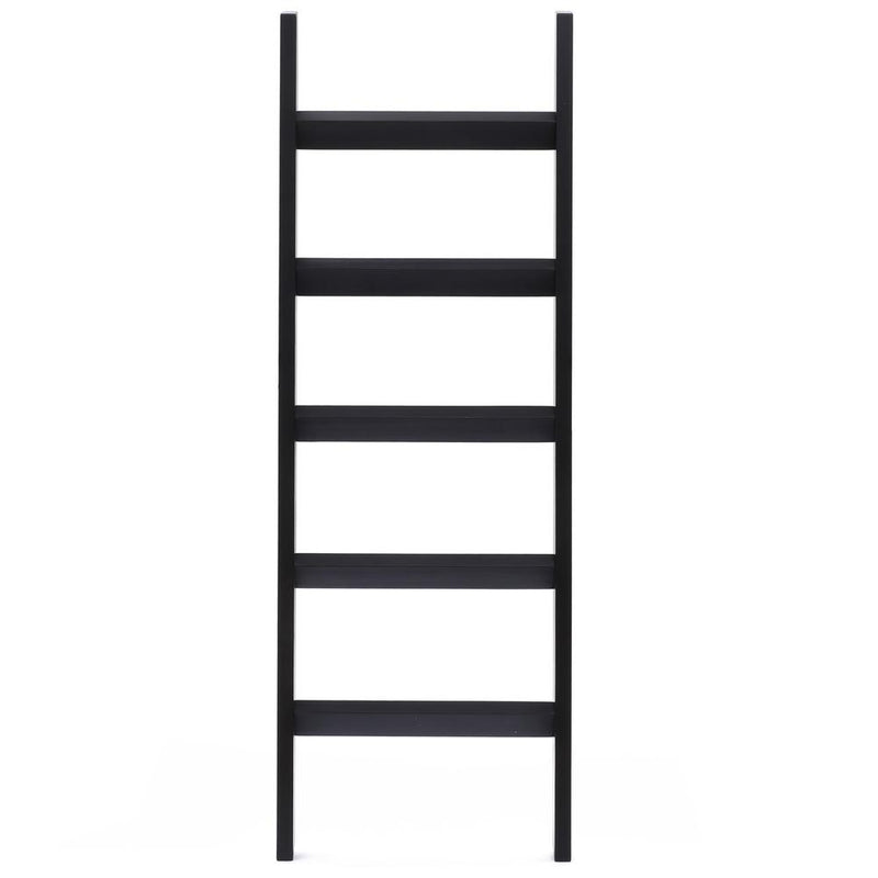 Black Wood 4.8ft Decorative Blanket Ladder