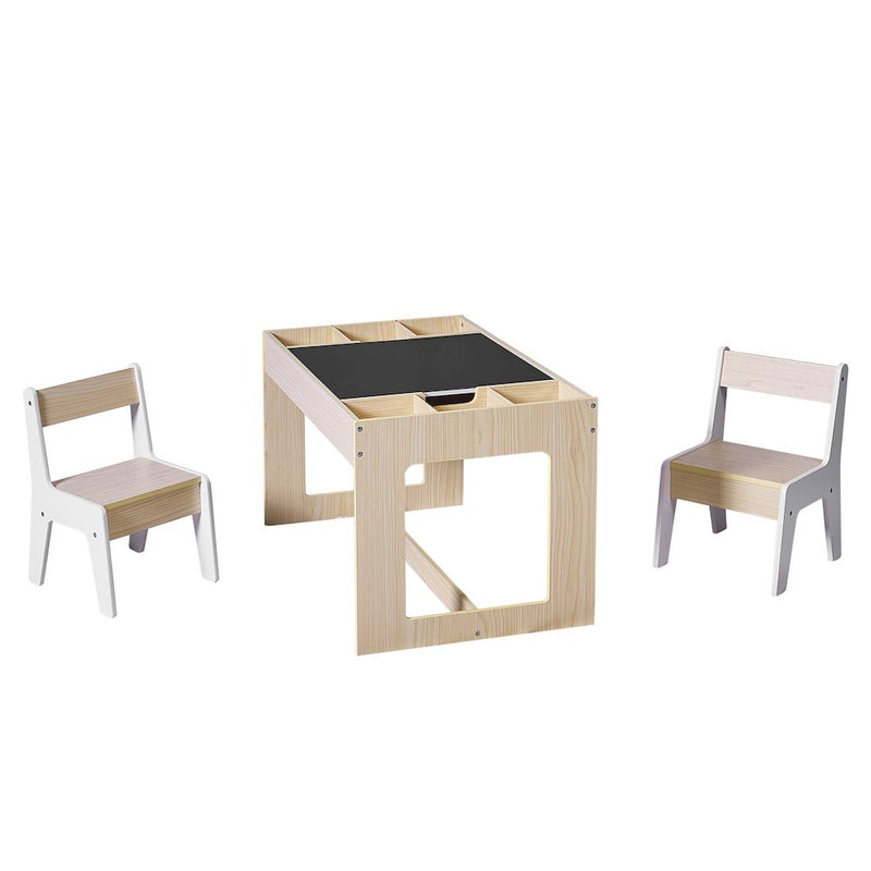 Drawing and Activty Board Children Table with 2 Chairs Set