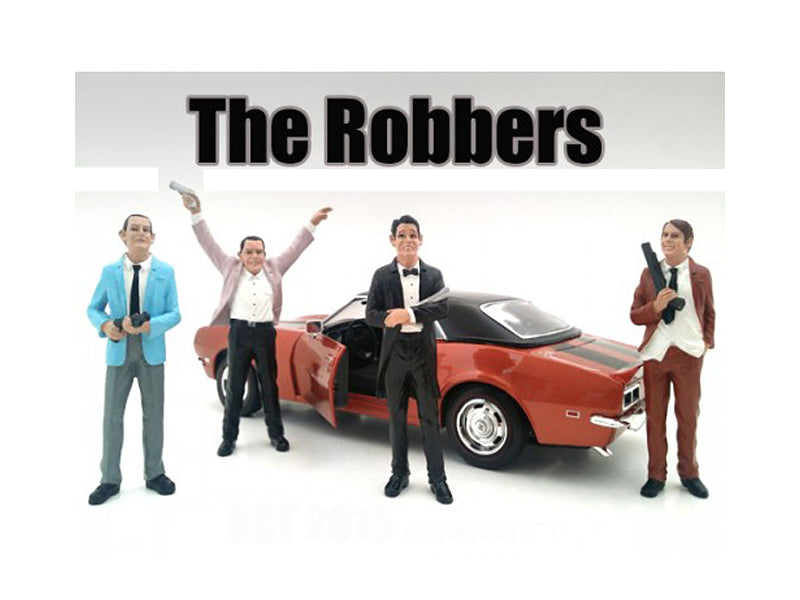 The Robbers 4 Piece Figure Set For 1:18 Scale Models by American Diorama