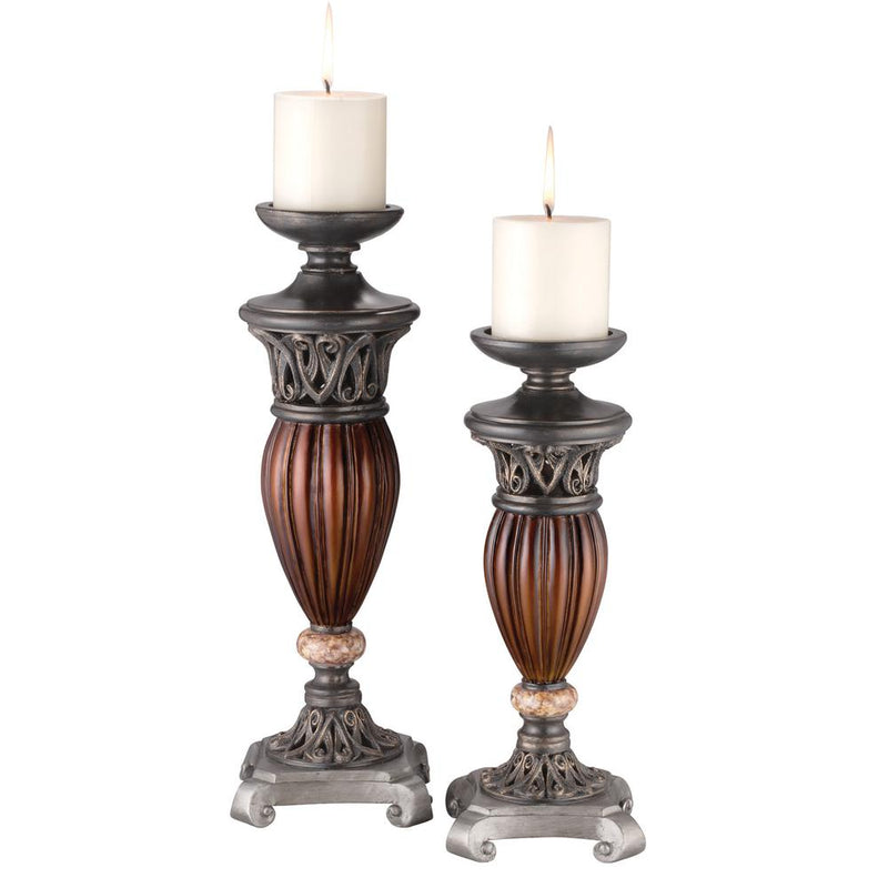 13/16"H Candle Holder Set (Set Of 2)