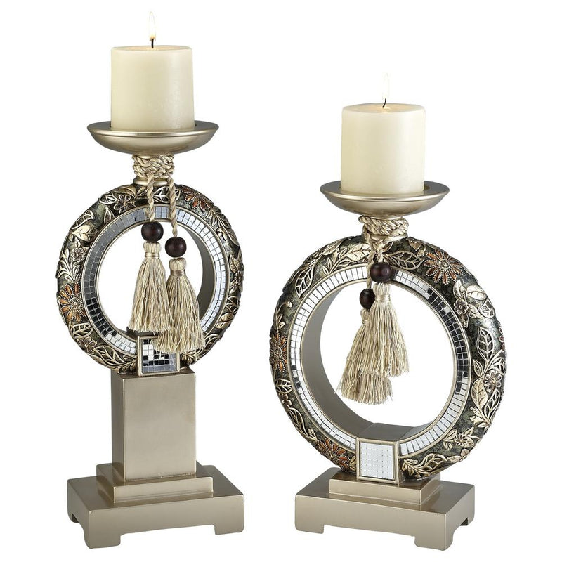 Chrysanthemum Candleholders (Set Of 2)