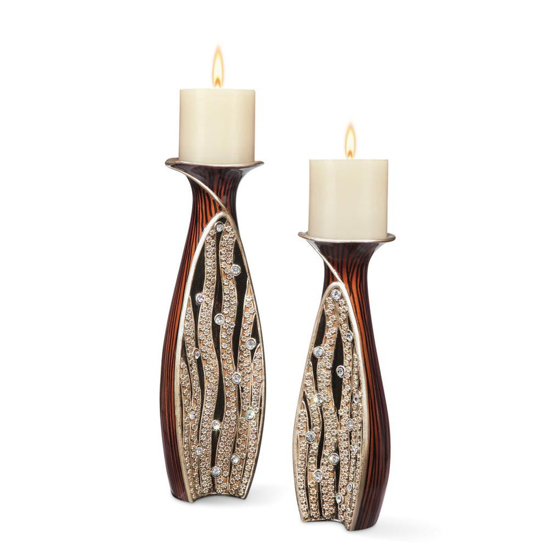 Sunset Ripples Candleholder Set