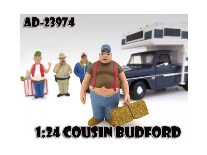 Cousin Budford "Trailer Park" Figure For 1:24 Scale Model Cars by American Diorama