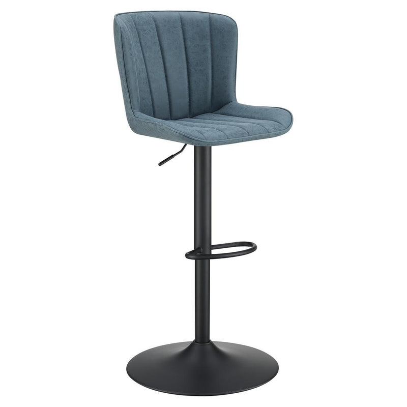 Kirkdale Adjustable Stool 2-Pack in Navy Faux Leather