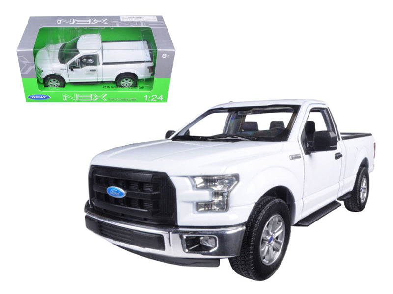 2015 Ford F-150 Regular Cab Pickup Truck White 1/24-1/27 Diecast Model Car by Welly