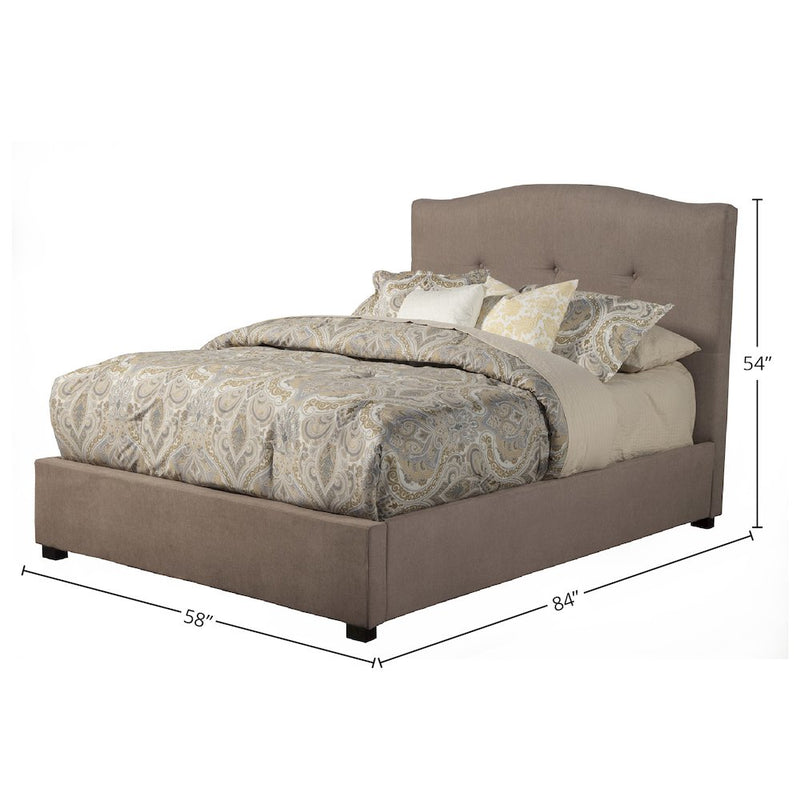 Amanda Full Tufted Upholstered Bed, Haskett/Jute