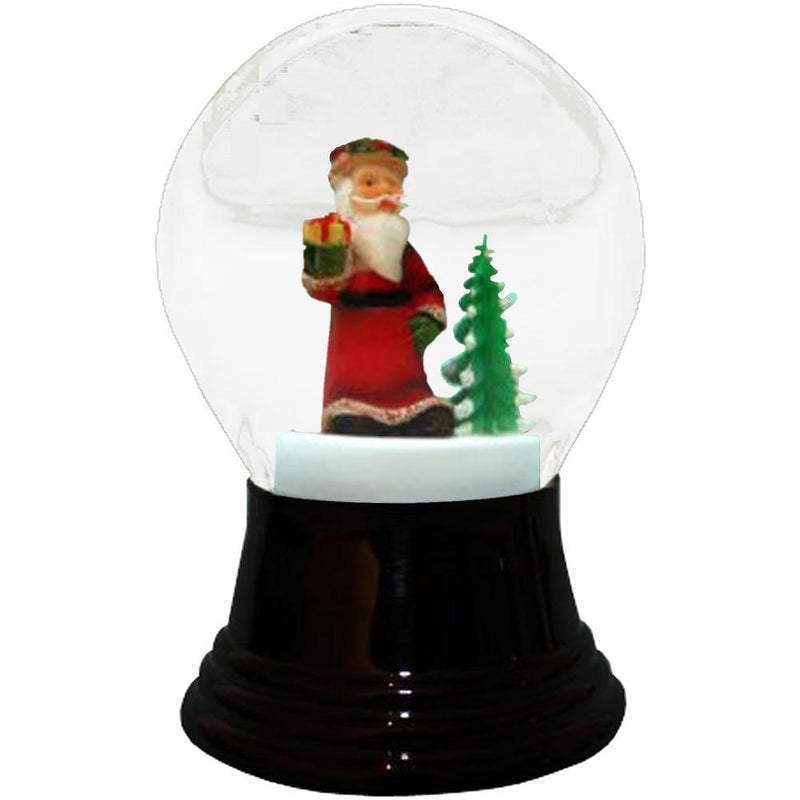 PR1552 - Perzy Snowglobe - Medium Santa with tree - 5"H x 3"W x 3"D