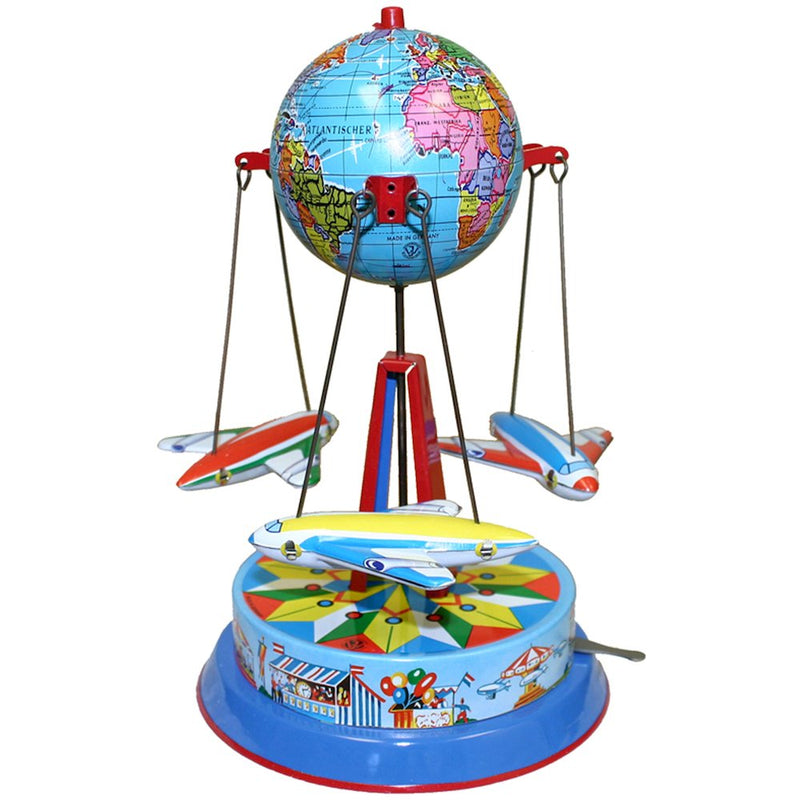 German Collectible Tin Toy - Carousel with Planes