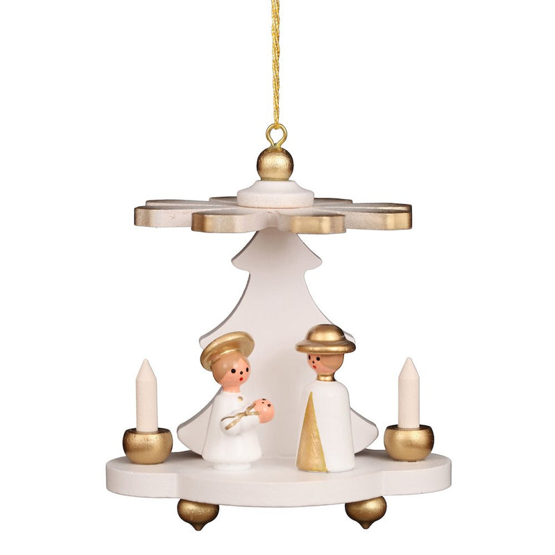 Ornament - White Pyramid With Holy Family