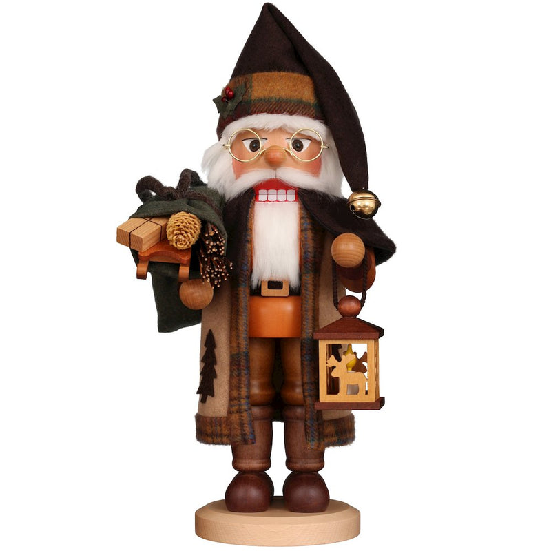 Nutcracker - Natural Woodsy Santa With Lantern