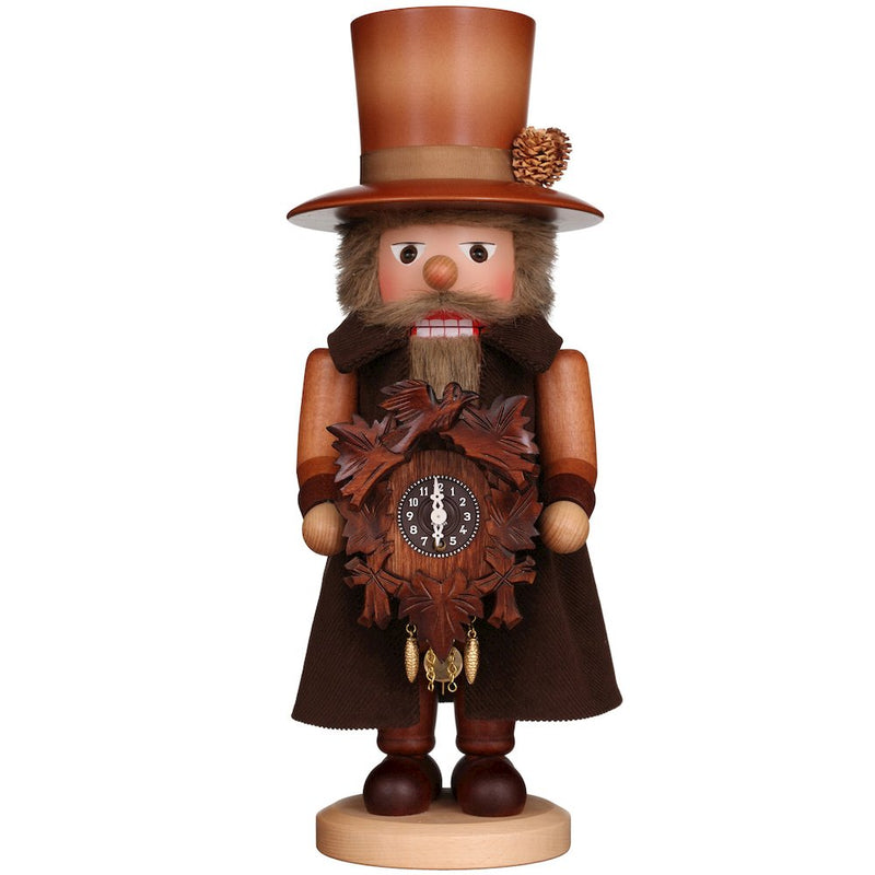 Nutcracker - Clockmaker with Key-wound Clock (Natural)