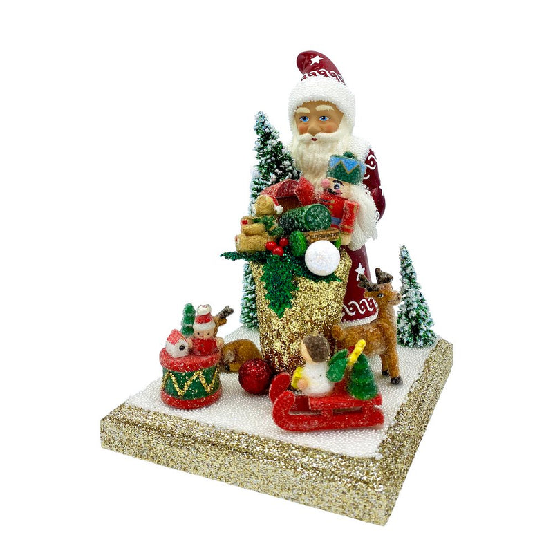 Paper Mache - Santa Red Beaded Edges