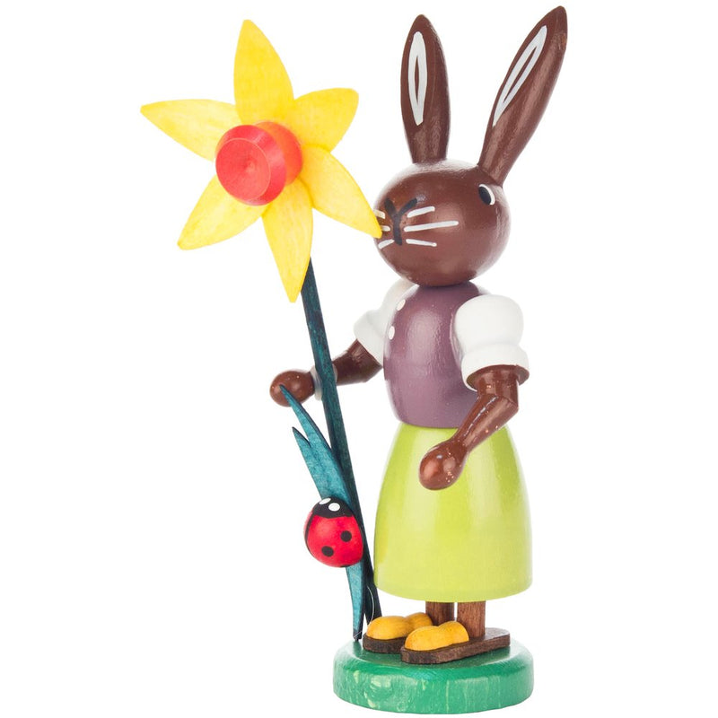 Easter Figure - Rabbit Hold"g Flower