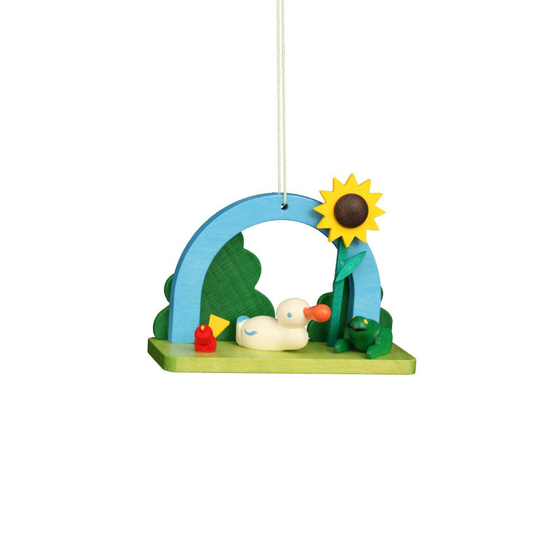 Ornament - Duck and Frog With Sunflower