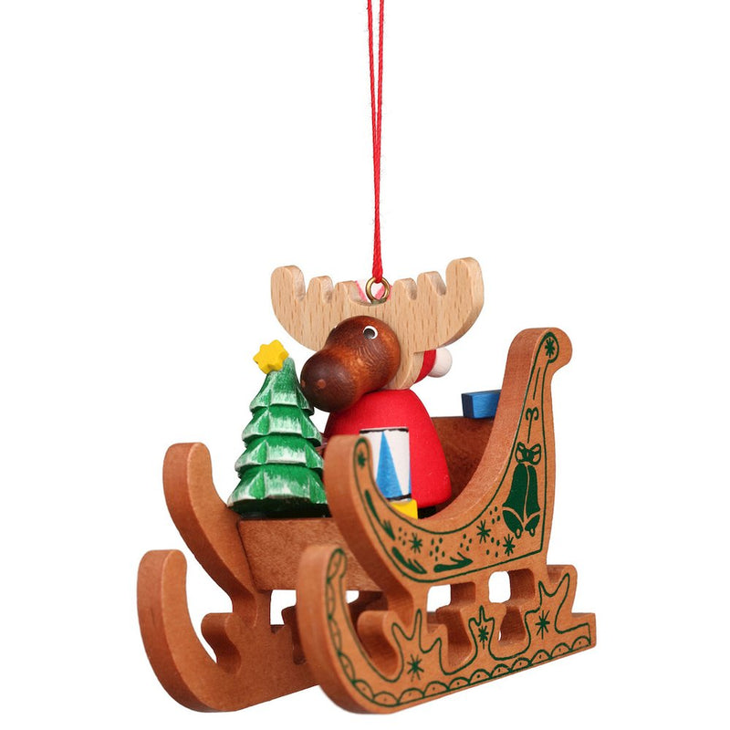 Ornament - Moose in Sled