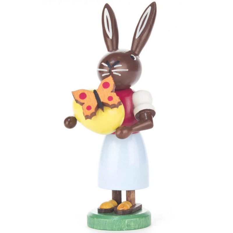 Easter Figure - Rabbit Lady With Egg and Butterfly