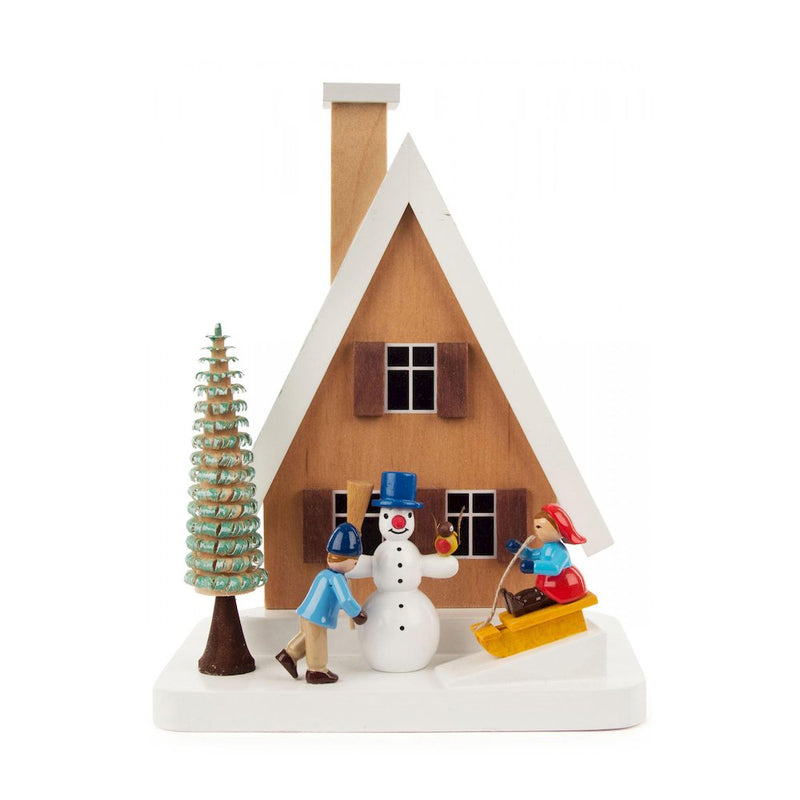 Incense Burner - Smokehouse With Snowman