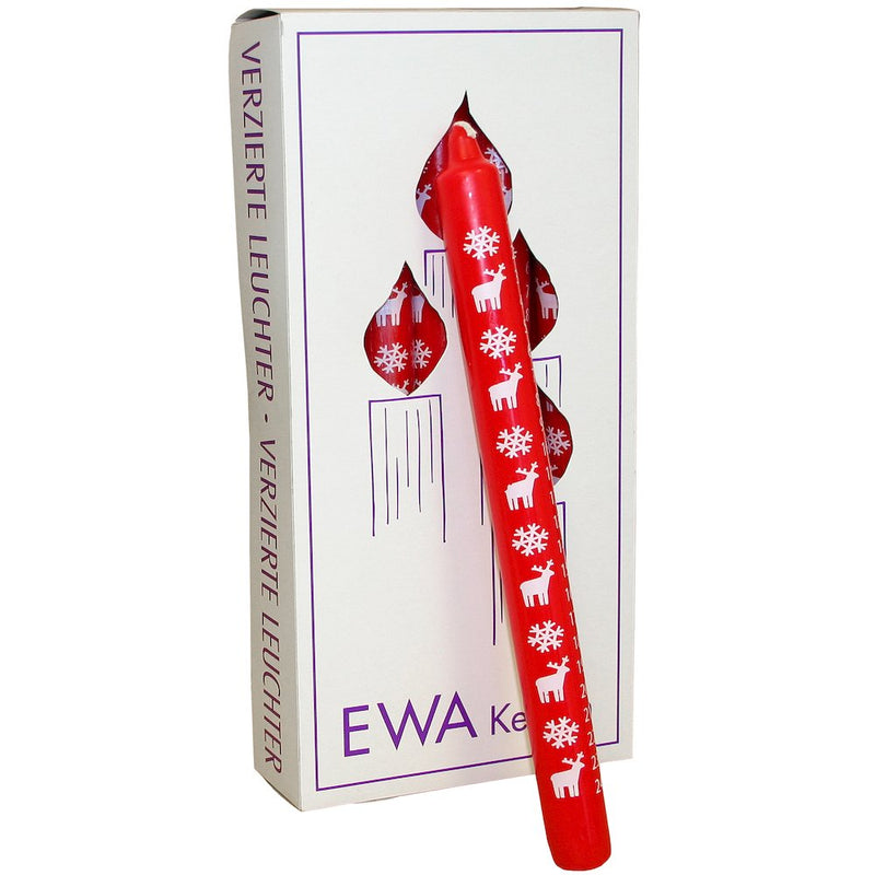 German Advent Candle - Red