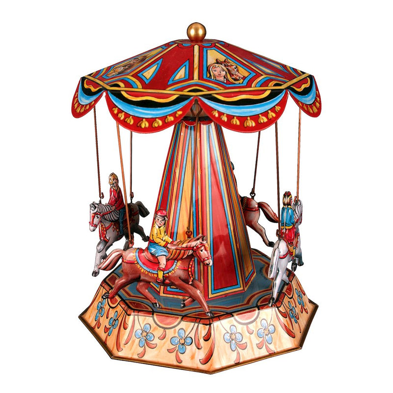 German Collectible Tin Toy - Horse Carousel