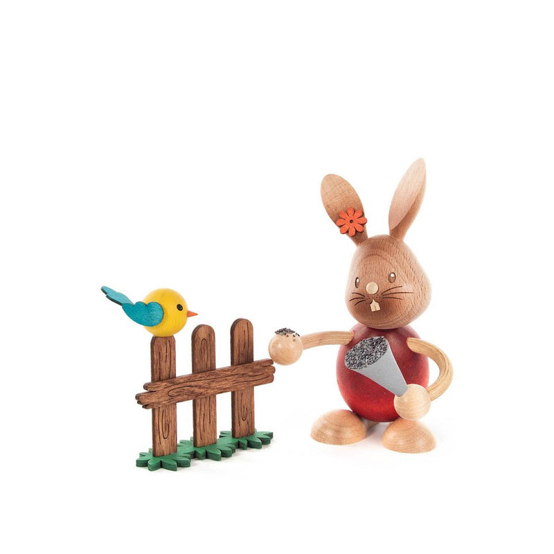 Easter Figure - Bunny Feeding Bird