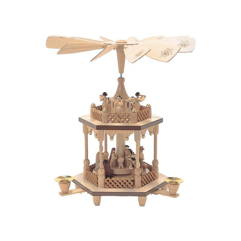 Pyramid - 2 tiers Nativity Scene and Angel Musicians